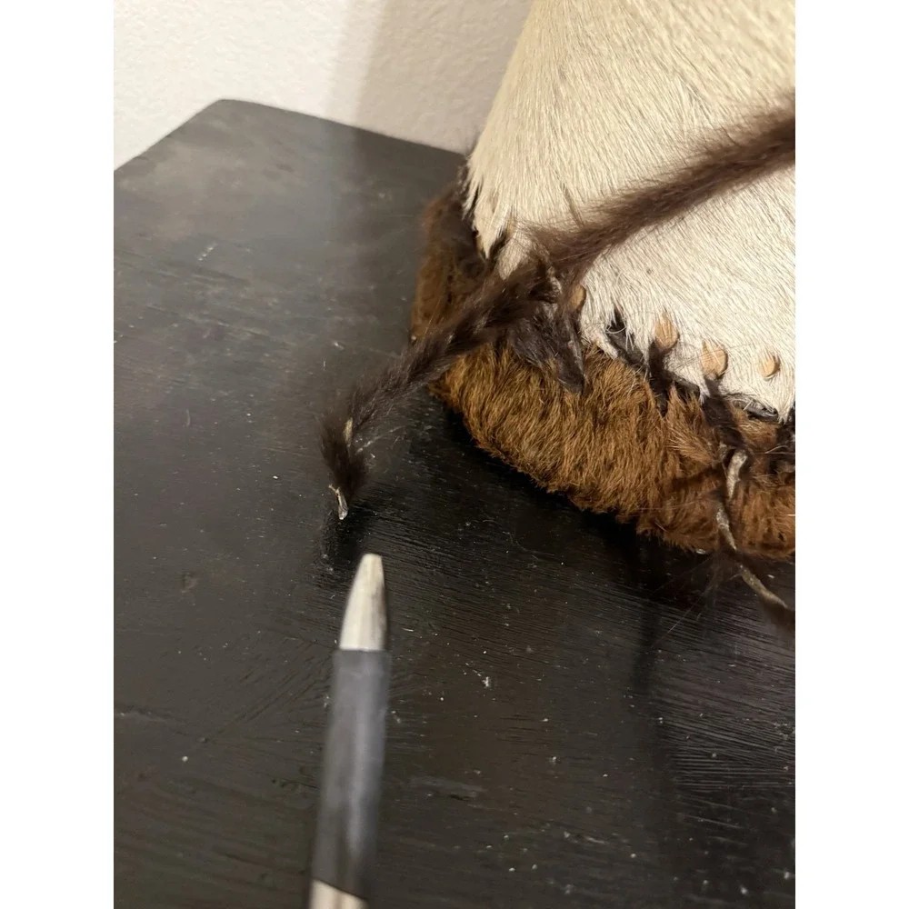 African Dual Ended Congo Hand Drum Goat Fur‎ 21